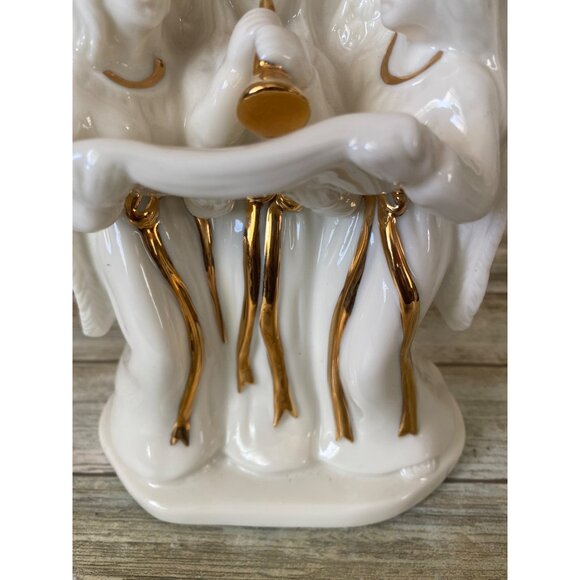 Mikasa Holiday Elegance Angel Trio Candle Holder FK001/703 Japan 1980s - no Box - Picture 3 of 11